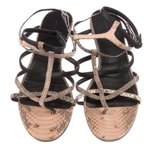 Balenciaga Animal Print Gladiator Sandals